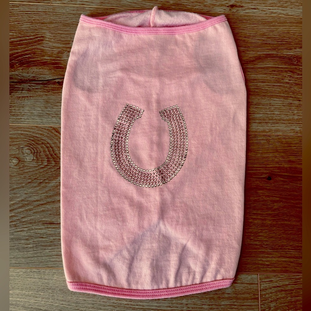 ***SALE***NWOT Custom Rhinestone/Rhinestud Lucky Horseshoe Doggie Tee